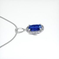 1.15 Ct. Blue Sapphire Pendant, 14K White Gold 3