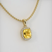 1.34 Ct. Sapphire Pendant, 14K Yellow Gold 2