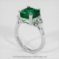 4.56 Ct. Emerald Ring, Platinum 950 2