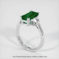 3.18 Ct. Emerald  Ring - Platinum 950