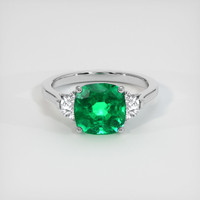 2.82 Ct. Emerald Ring, Platinum 950 1