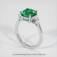 2.82 Ct. Emerald Ring, Platinum 950 2