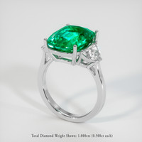 6.14 Ct. Emerald Ring, Platinum 950 2
