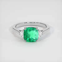 1.26 Ct. Emerald Ring, Platinum 950 1