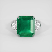7.29 Ct. Emerald Ring, Platinum 950 1