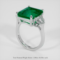 7.29 Ct. Emerald Ring, Platinum 950 2