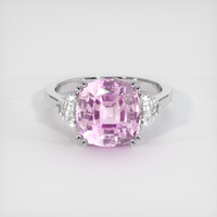 6.64 Ct. Pink Sapphire Ring, Platinum 950 1