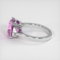 6.64 Ct. Pink Sapphire Ring, Platinum 950 4