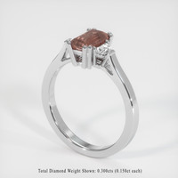 1.47 Ct. Padparadscha Sapphire Ring, Platinum 950 2
