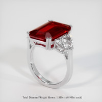 10.01 Ct. Ruby Ring, Platinum 950 2