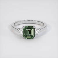 1.85 Ct. Green Sapphire Ring, Platinum 950 1