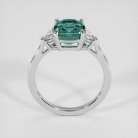 3.24 Ct. Bluish Green Sapphire Ring, Platinum 950 3
