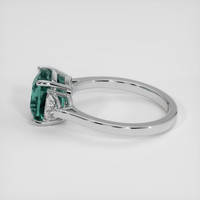 3.24 Ct. Bluish Green Sapphire Ring, Platinum 950 4