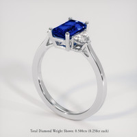 1.90 Ct. Bi Color Sapphire Ring, Platinum 950 2