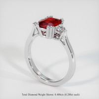 1.43 Ct. Ruby Ring, Platinum 950 2