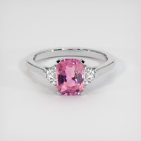1.33 Ct. Pink Sapphire Ring, Platinum 950 1