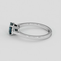2.05 Ct. Greenish Blue Sapphire Ring, Platinum 950 4