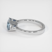 1.67 Ct. Greyish Blue Sapphire Ring, Platinum 950 4
