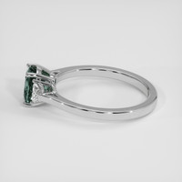 1.56 Ct. Bluish Green Sapphire Ring, Platinum 950 4