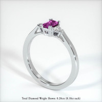 0.57 Ct. Purple Sapphire Ring, Platinum 950 2