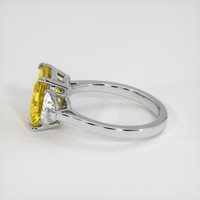3.59 Ct. Yellow Sapphire Ring, Platinum 950 4