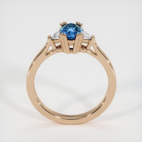 0.72 Ct. Greenish Blue Sapphire Ring, 14K Rose Gold 3