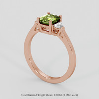 1.36 Ct. Alexandrite Ring, 14K Rose Gold 2