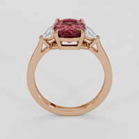 2.14 Ct. Purplish Red Rubellite Tourmaline Ring, 14K Rose Gold 3