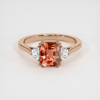 2.54 Ct. Padparadscha Sapphire Ring, 14K Rose Gold 1