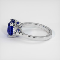 4.03 Ct. Blue Sapphire Ring, 10K White Gold 4