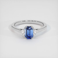 1.60 Ct. Blue Sapphire Ring, 10K White Gold 1