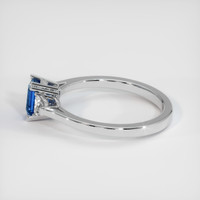 0.98 Ct. Blue Sapphire Ring, 14K White Gold 4