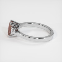 1.47 Ct. Padparadscha Sapphire Ring, 14K White Gold 4