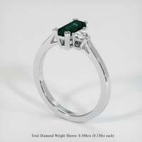 0.79 Ct. Sapphire Ring, 14K White Gold 2