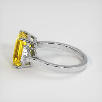 4.55 Ct. Yellow Sapphire Ring, 14K White Gold 4