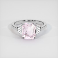 2.97 Ct. Pink Sapphire Ring, 14K White Gold 1