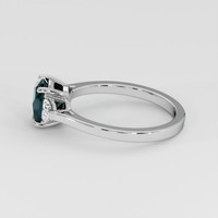 1.80 Ct. Bluish Green Sapphire Ring, 14K White Gold 4