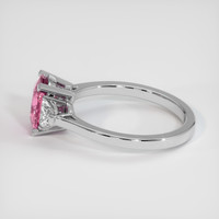 1.33 Ct. Pink Sapphire Ring, 14K White Gold 4