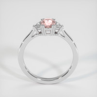 1.12 Ct. Peach Sapphire Ring, 14K White Gold 3