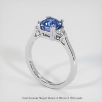 2.24 Ct. Sapphire Ring, 14K White Gold 2