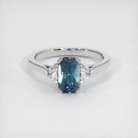 2.01 Ct. Sapphire Ring, 14K White Gold 1