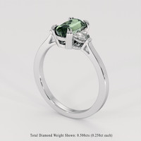 1.87 Ct. Green Sapphire Ring, 14K White Gold 2