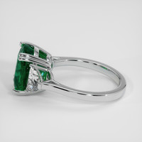 4.56 Ct. Emerald Ring, 18K White Gold 4