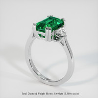 2.91 Ct. Emerald Ring, 18K White Gold 2