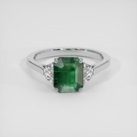 2.10 Ct. Emerald Ring, 18K White Gold 1