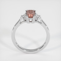 1.47 Ct. Padparadscha Sapphire Ring, 18K White Gold 3