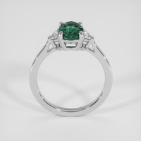 2.08 Ct. Bluish Green Sapphire Ring, 18K White Gold 3