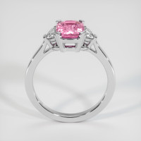 1.33 Ct. Pink Sapphire Ring, 18K White Gold 3