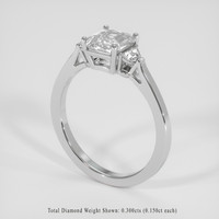 2.13 Ct. White Sapphire Ring, 18K White Gold 2