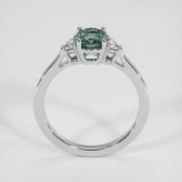 1.56 Ct. Bluish Green Sapphire Ring, 18K White Gold 3